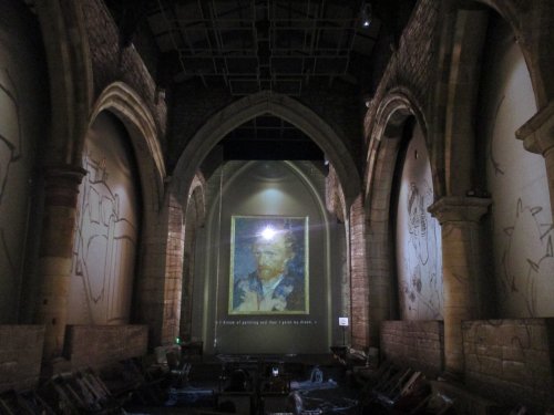Van Gogh digital animation experience St Mary's Church, Castlegate, York