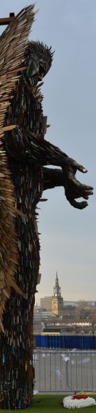 Knife Angel sculpture by the Sage, Gateshead above the River Tyne