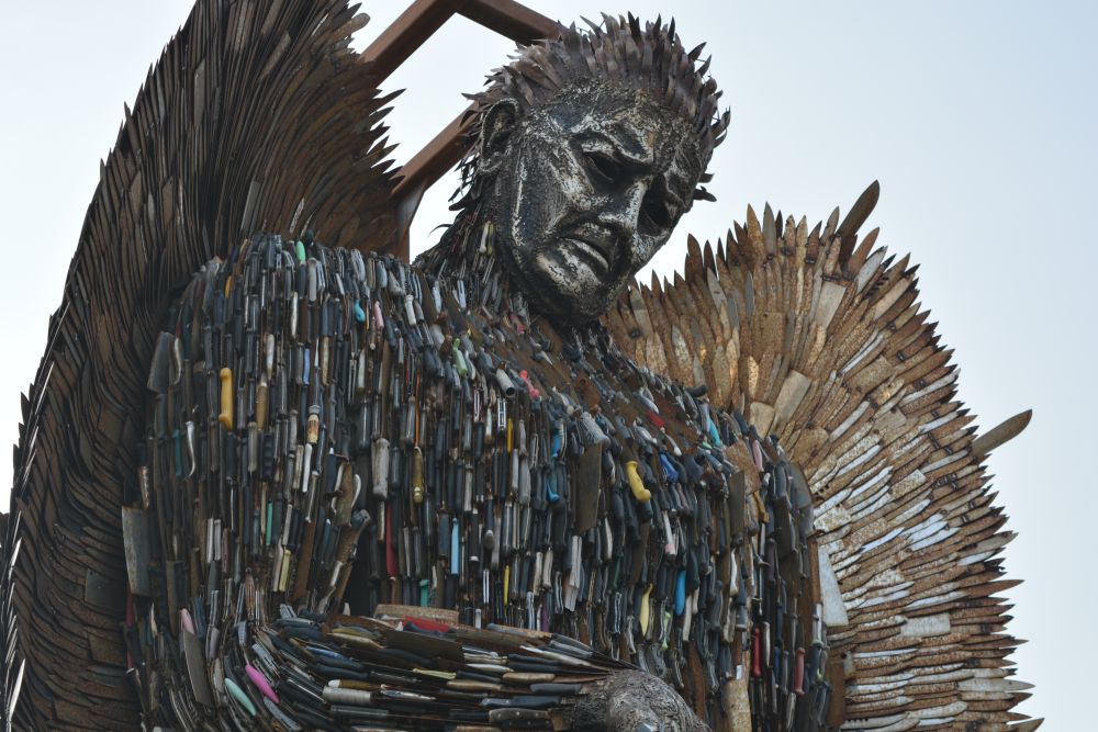 Knife Angel sculpture by the Sage, Gateshead above the River Tyne