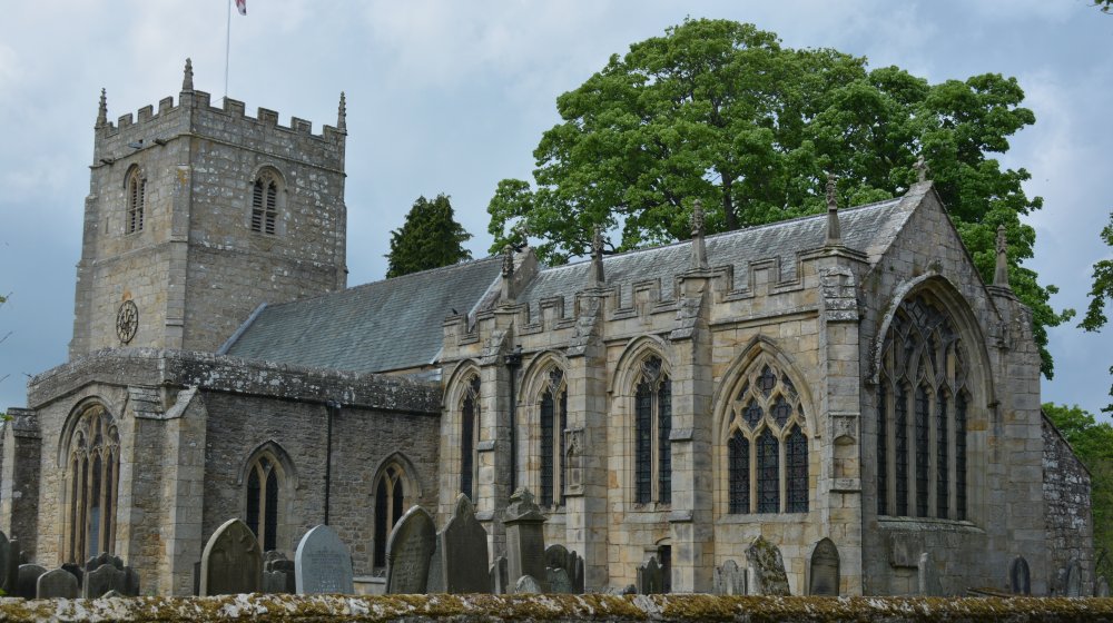 Church of St Romald - view from south-east circular walk Cotherstone Romaldkirk River Tees Co. Durham, England
