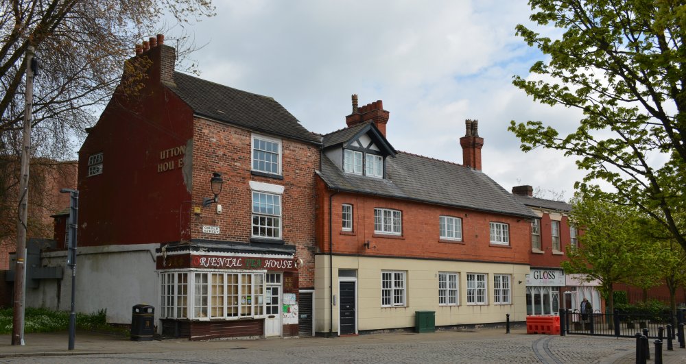 Some of the older houses in Prescot in Church Street, across from the Parish Church