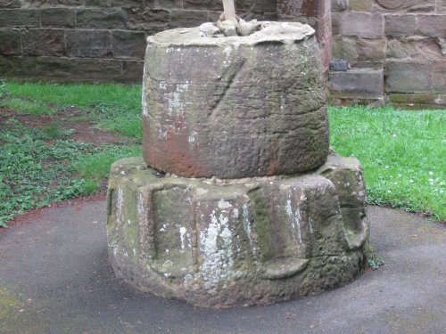 The weeping cross in the graveyard of All Saints Church, Ripley, North Yorkshire, England