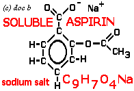 molecular structure of soluble aspirin sodium salt