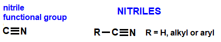 diagram structure of nitrile functional group general structural formula advanced level organic chemistry