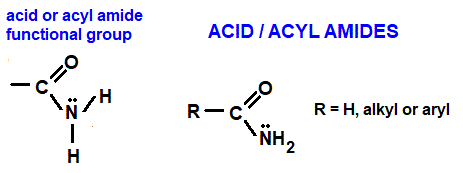 diagram structure of acid amide acyl amide functional group general structural formula advanced level organic chemistry
