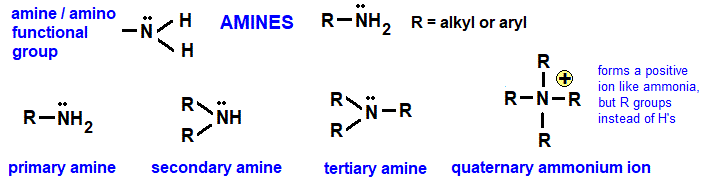diagram structure of amine amino functional group general structural formula advanced level organic chemistry