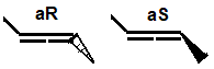 structural skeletal formula of R/S Optical isomers of penta-2,3-diene, 2,3-pentadiene isomers of molecular formula C5H8 mass 68