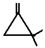 1,1-dimethyl-2-methylenecyclopropane skeletal formula 2,2-dimethyl-2-methylenecyclopropane isomer of C6H10