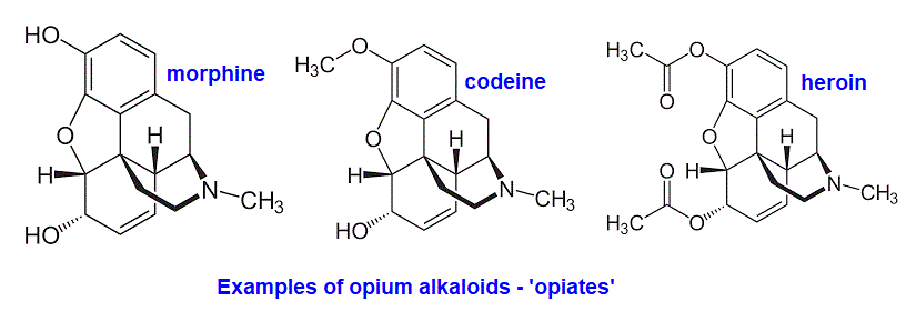 skeletal formula for morphine codeine heroin moleculat structure opium opiates alkaloids drugs molecular structure structural formula advanced organic chemistry