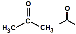 propanone acetone constitutional structural formula skeletal formula isomer of C3H6O