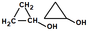 cyclopropanol constitutional structural formula skeletal formula isomer of C3H6O