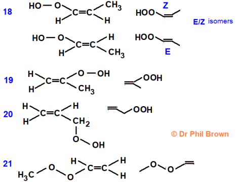 alkene-hydroperoxides which are constitutional structural isomers of C3H6O2 structural skeletal formula allyl hydroperoxide, 2-propen-1-yl hydroperoxide organic peroxides