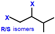 1,2-difluoro-3-methylbutane,  1,2-dichloro-3-methylbutane,  1,2-dibromo-3-methylbutane,  1,2-diiodo-3-methylbutane R/S optical isomers skeletal formula constitutional structural formula