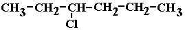 structural formula of 3-chlorohexane