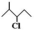skeletal formula of 3-chloro-2-methylpentane