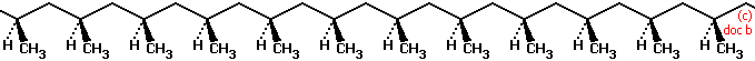 ISOTACTIC poly(propene) the most regular crystalline structure (polypropene/polypropylene) (c) doc b